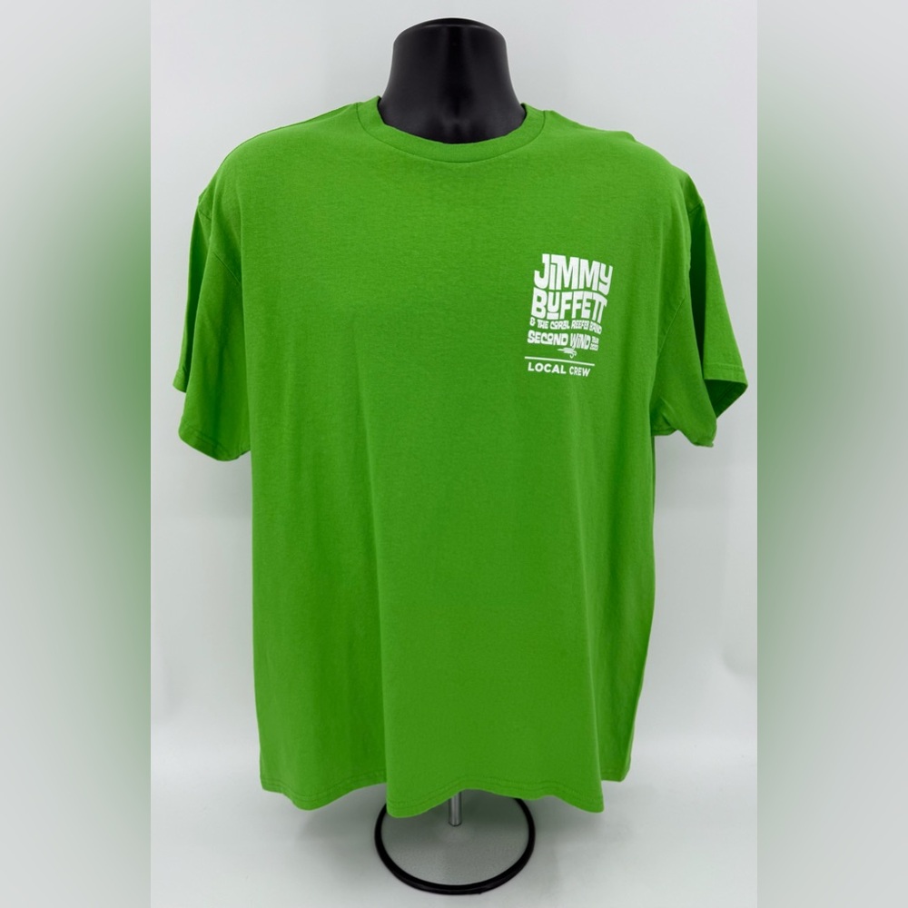 Jimmy Buffett “Second Wind Tour” Green Local Crew Tee Shirt Men’s XL‎ 2023 NWOT